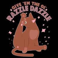 Funny Cat Give Em The Ol Razzle Dazzle 16 in Basic Backpack