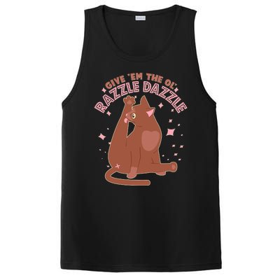 Funny Cat Give Em The Ol Razzle Dazzle PosiCharge Competitor Tank