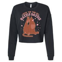 Funny Cat Give Em The Ol Razzle Dazzle Cropped Pullover Crew