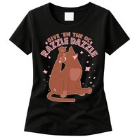 Funny Cat Give Em The Ol Razzle Dazzle Womens T-Shirt