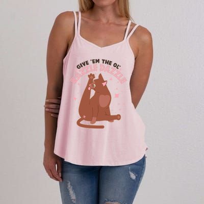 Funny Cat Give Em The Ol Razzle Dazzle Women's Strappy Tank