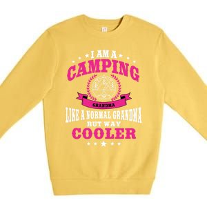 Funny Camping Grandma Saying Summer Camp Gift Premium Crewneck Sweatshirt