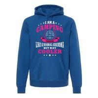 Funny Camping Grandma Saying Summer Camp Gift Premium Hoodie