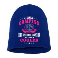 Funny Camping Grandma Saying Summer Camp Gift Short Acrylic Beanie