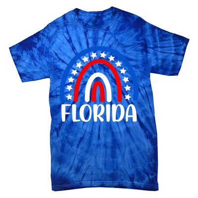 Florida Cool Gift I Love Florida Usa Gift Tie-Dye T-Shirt