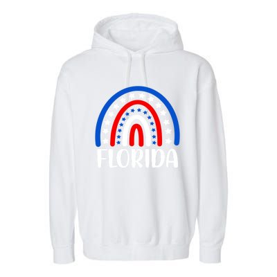 Florida Cool Gift I Love Florida Usa Gift Garment-Dyed Fleece Hoodie