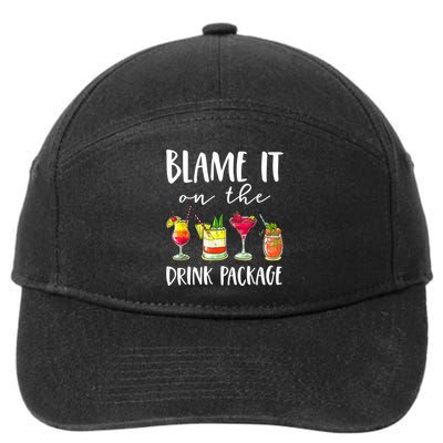 Funny Cruise Gifts Blame It On The Drink Package 7-Panel Snapback Hat