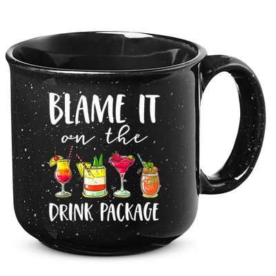 Funny Cruise Gifts Blame It On The Drink Package 15oz Campfire Ceramic Mug