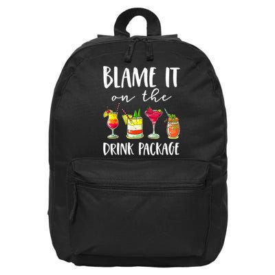 Funny Cruise Gifts Blame It On The Drink Package 16 in Basic Backpack