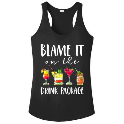 Funny Cruise Gifts Blame It On The Drink Package Ladies PosiCharge Competitor Racerback Tank