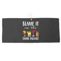 Funny Cruise Gifts Blame It On The Drink Package Large Microfiber Waffle Golf Towel