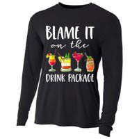 Funny Cruise Gifts Blame It On The Drink Package Cooling Performance Long Sleeve Crew