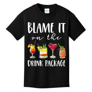 Funny Cruise Gifts Blame It On The Drink Package Kids T-Shirt