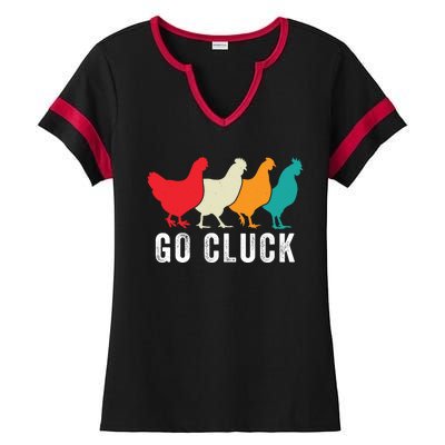 Funny Chicken Go Cluck Chicken Pet Chicken Lovers Funny Chicken Chickens Ladies Halftime Notch Neck Tee