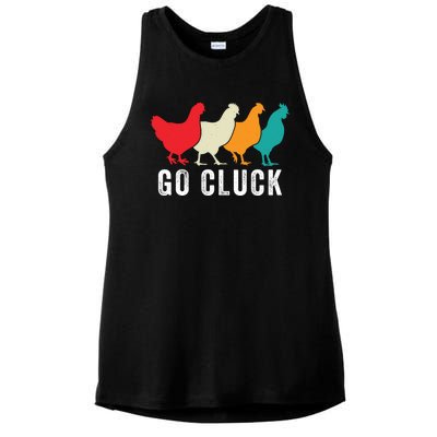 Funny Chicken Go Cluck Chicken Pet Chicken Lovers Funny Chicken Chickens Ladies PosiCharge Tri-Blend Wicking Tank