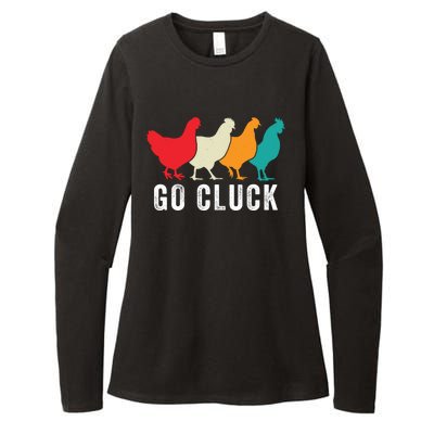 Funny Chicken Go Cluck Chicken Pet Chicken Lovers Funny Chicken Chickens Womens CVC Long Sleeve Shirt