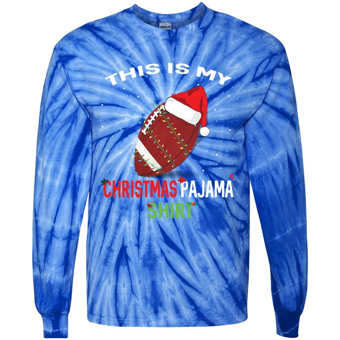 Football Christmas Gift Pajama Tee Family Matching 2020 Funny Gift Tie-Dye Long Sleeve Shirt