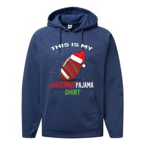 Football Christmas Gift Pajama Tee Family Matching 2020 Funny Gift Performance Fleece Hoodie