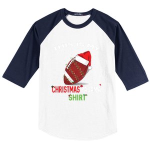 Football Christmas Gift Pajama Tee Family Matching 2020 Funny Gift Baseball Sleeve Shirt