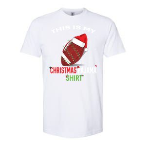 Football Christmas Gift Pajama Tee Family Matching 2020 Funny Gift Softstyle CVC T-Shirt