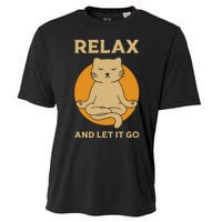 Funny Cat Graphic Yoga Zen Meditation Cooling Performance Crew T-Shirt