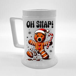 Funny Christmas Gingerbread Man Oh Snap Pajama Xmas Beer Stein