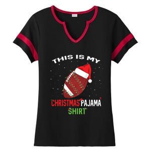 Football Christmas Gift Pajama Tee Family Matching 2020 Funny Gift Ladies Halftime Notch Neck Tee