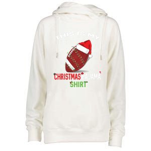 Football Christmas Gift Pajama Tee Family Matching 2020 Funny Gift Womens Funnel Neck Pullover Hood