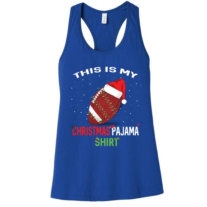 Football Christmas Gift Pajama Tee Family Matching 2020 Funny Gift Women's Racerback Tank