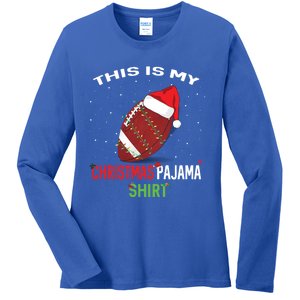 Football Christmas Gift Pajama Tee Family Matching 2020 Funny Gift Ladies Long Sleeve Shirt