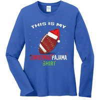 Football Christmas Gift Pajama Tee Family Matching 2020 Funny Gift Ladies Long Sleeve Shirt