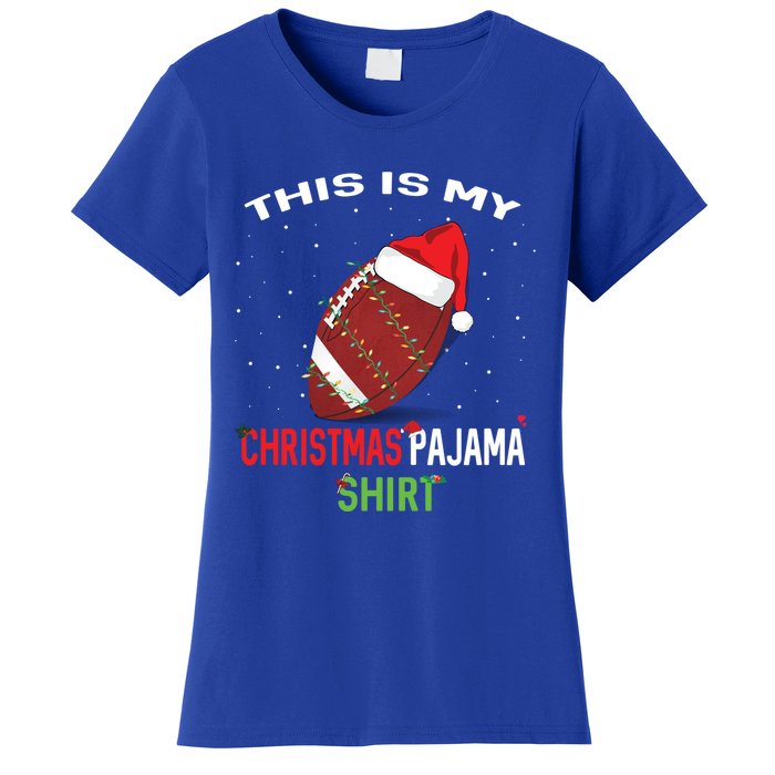 Football Christmas Gift Pajama Tee Family Matching 2020 Funny Gift Women's T-Shirt