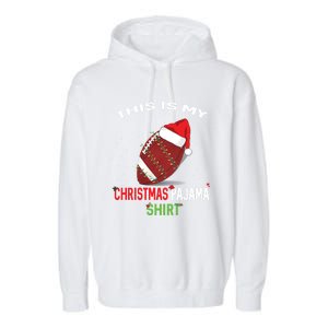 Football Christmas Gift Pajama Tee Family Matching 2020 Funny Gift Garment-Dyed Fleece Hoodie