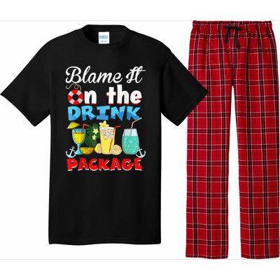 Funny Cruise Gifts Blame It On The Drink Package Summer Pajama Set