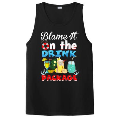 Funny Cruise Gifts Blame It On The Drink Package Summer PosiCharge Competitor Tank