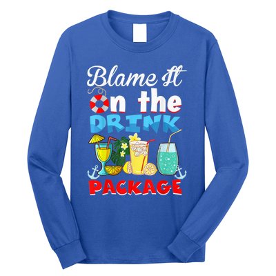 Funny Cruise Gifts Blame It On The Drink Package Summer Long Sleeve Shirt