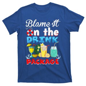 Funny Cruise Gifts Blame It On The Drink Package Summer T-Shirt