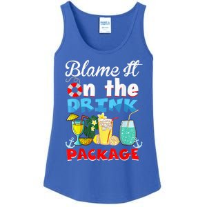 Funny Cruise Gifts Blame It On The Drink Package Summer Ladies Essential Tank