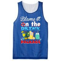 Funny Cruise Gifts Blame It On The Drink Package Summer Mesh Reversible Basketball Jersey Tank