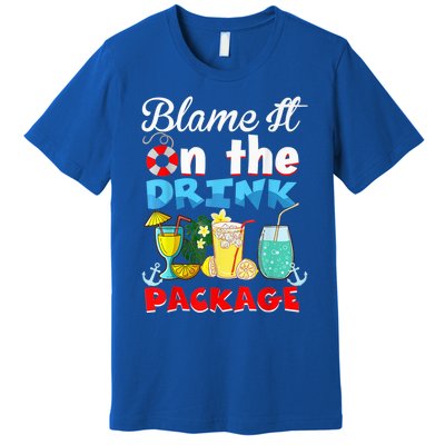 Funny Cruise Gifts Blame It On The Drink Package Summer Premium T-Shirt