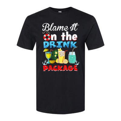 Funny Cruise Gifts Blame It On The Drink Package Summer Softstyle CVC T-Shirt