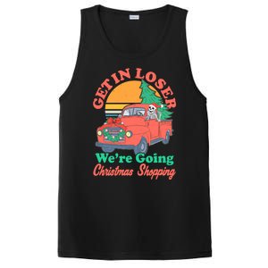 Funny Christmas Get In Loser Were Going Christmas Shopping Skeleton PosiCharge Competitor Tank