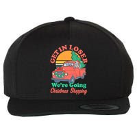 Funny Christmas Get In Loser Were Going Christmas Shopping Skeleton Wool Snapback Cap