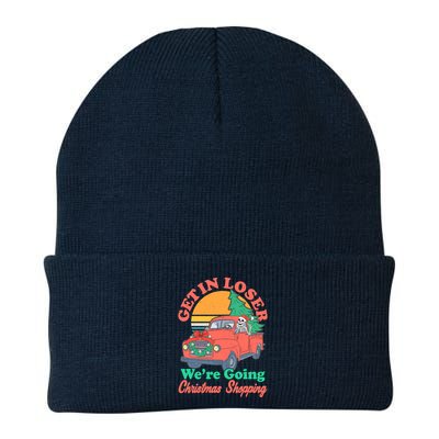 Funny Christmas Get In Loser Were Going Christmas Shopping Skeleton Beanie