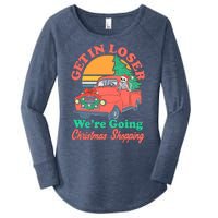 Funny Christmas Get In Loser Were Going Christmas Shopping Skeleton Women's Perfect Tri Tunic Long Sleeve Shirt