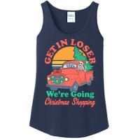 Funny Christmas Get In Loser Were Going Christmas Shopping Skeleton Ladies Essential Tank