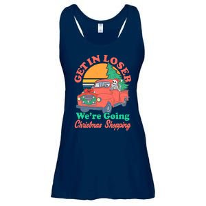 Funny Christmas Get In Loser Were Going Christmas Shopping Skeleton Ladies Essential Flowy Tank