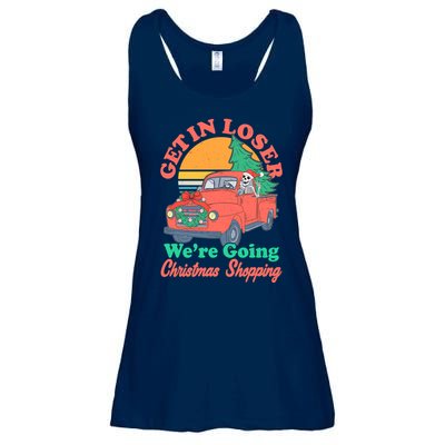 Funny Christmas Get In Loser Were Going Christmas Shopping Skeleton Ladies Essential Flowy Tank