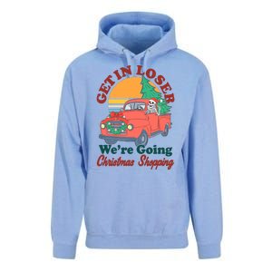 Funny Christmas Get In Loser Were Going Christmas Shopping Skeleton Unisex Surf Hoodie