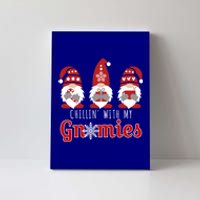 Funny Christmas Gnome Gift Three Gnomes Chillin With My Gnomies Canvas